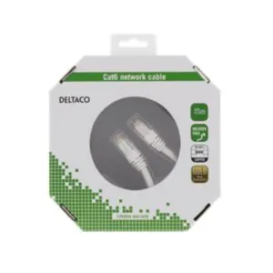 Deltaco TP615VK U UTP Cat6 Patch Cable 15m