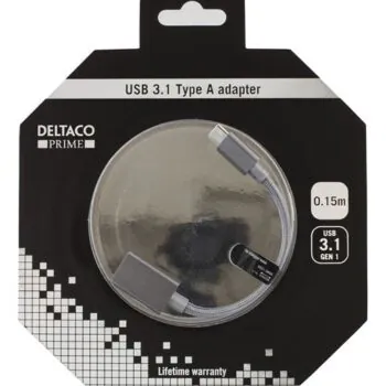 Deltaco USB-C – USB-A 3.1 Gen 1 -adapter