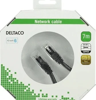 DELTACO TP-kabel Cat6 U/UTP Vit (F) 7m